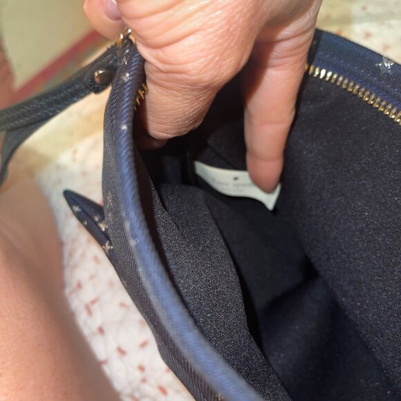 Kate Spade Womens Clutch Wristlet Bag Blue Starry Night Casual - Picture 5 of 9